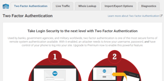 Wordfence 安全中的两因素身份验证