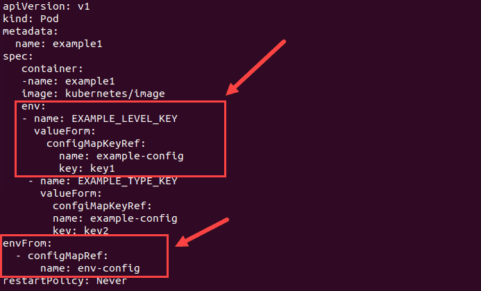 将 Kubernetes configMap 与 envFrom 结合使用。