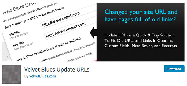 Velvet Blue Update URLs WordPress 插件。