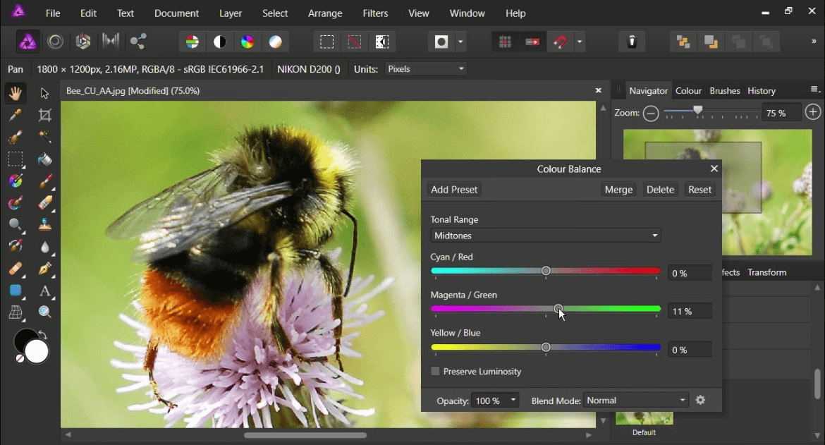 Affinity Photo - 最好的免费照片拼接软件