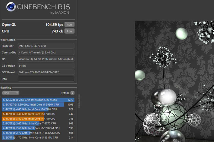 CineBench - CPU 基准测试软件