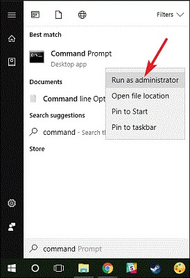 选择以管理员身份运行 如何修复Windows 10中的System_Thread_Exception_Not_Handled错误