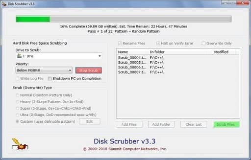 Hard Disk Scrubber - 带文件重命名器的最佳删除软件