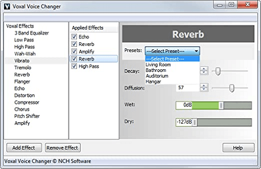 NCH Voxal Voice Changer - 适用于 PC 的最佳语音转换器应用程序