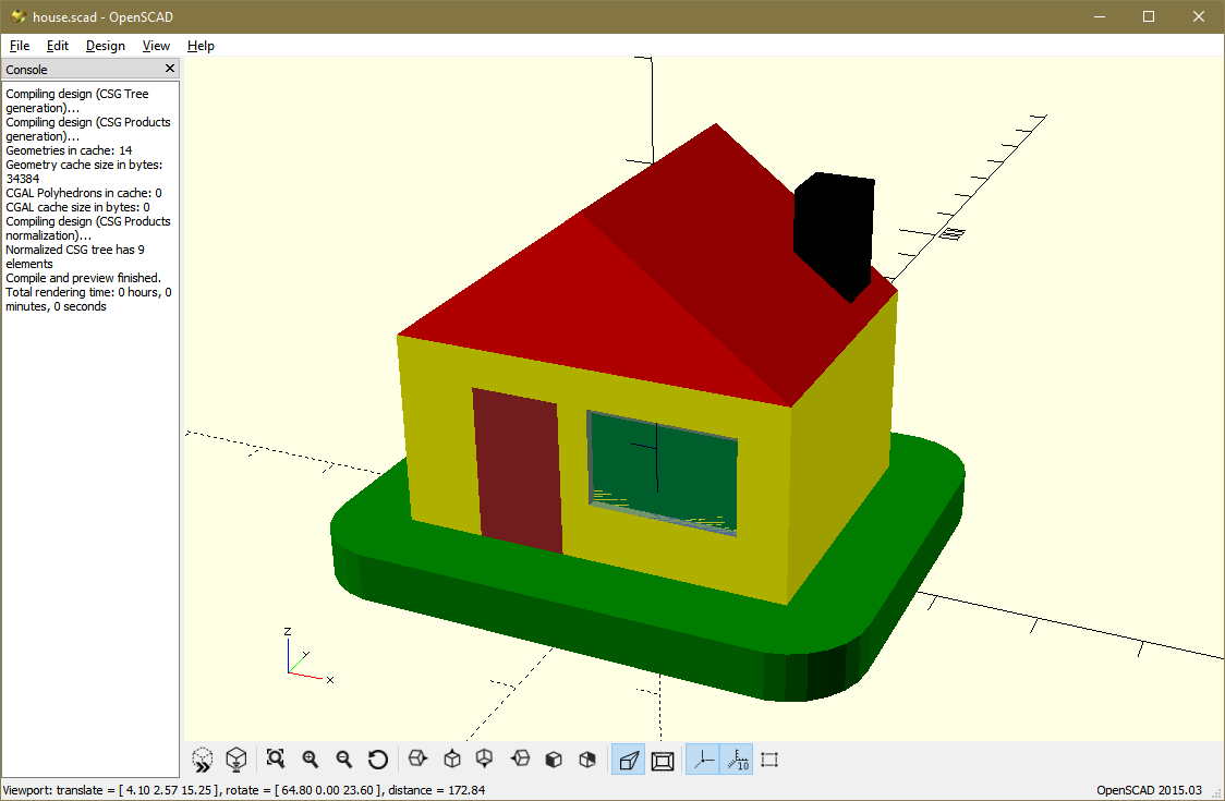 OpenSCAD - 免费建筑软件