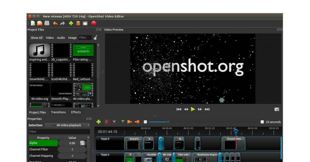 OpenShot YouTube 编辑软件