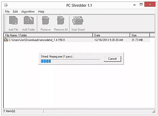 PC Shredder - 一款小巧便携的免费数据粉碎软件