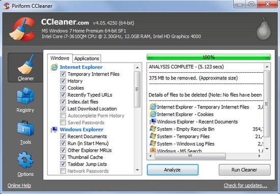 Piriform CCleaner - 适用于 Windows 的最值得信赖的 RAM 清理器和优化器软件