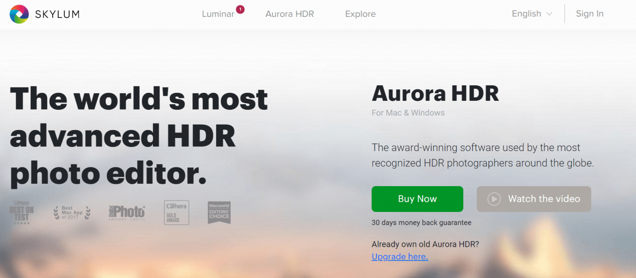 Aurora HDR - 适用于 Windows 的照片编辑软件 