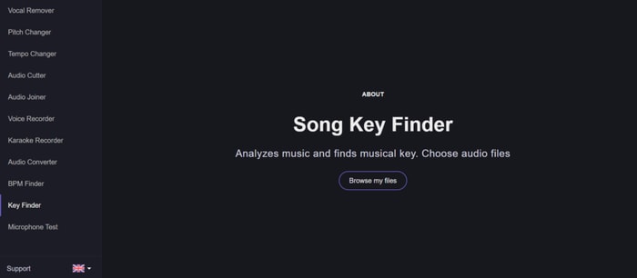 Vocal Remover 的 Song Key Finder