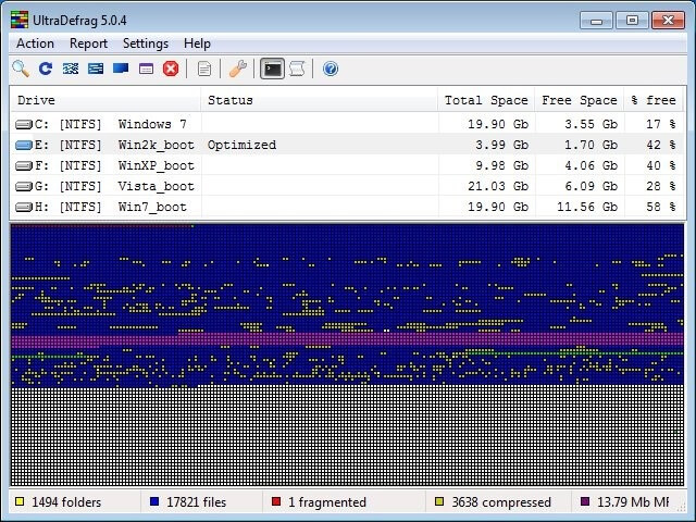 UltraDefrag - 磁盘碎片整理实用程序