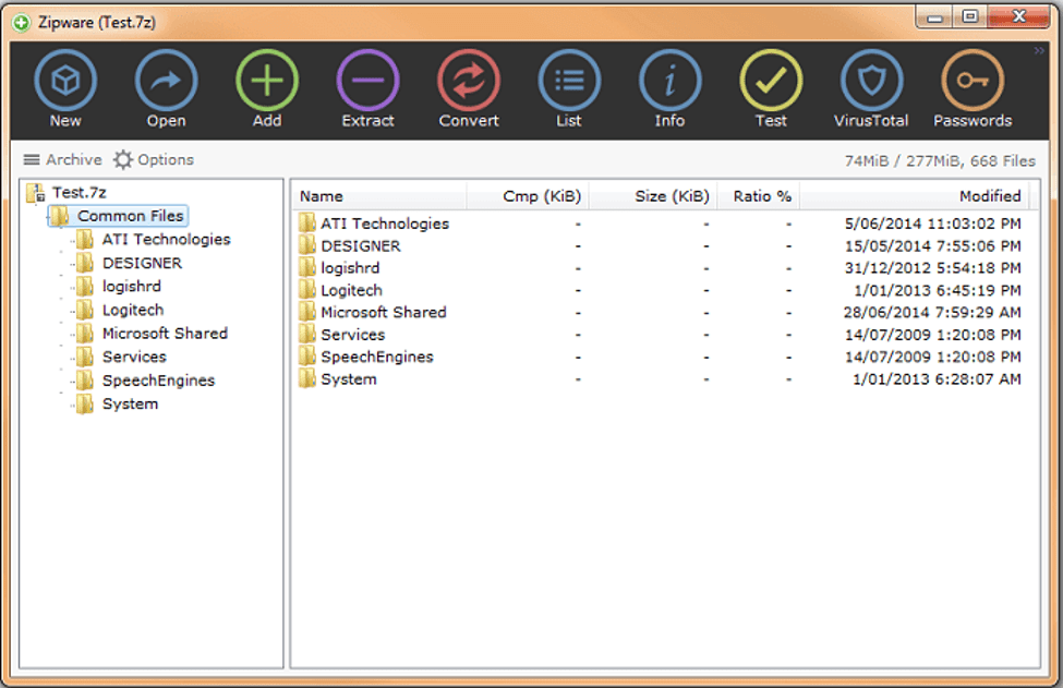 Zipware - 免费文件压缩工具