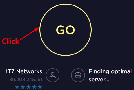 单击 GO 进行 SpeedTest