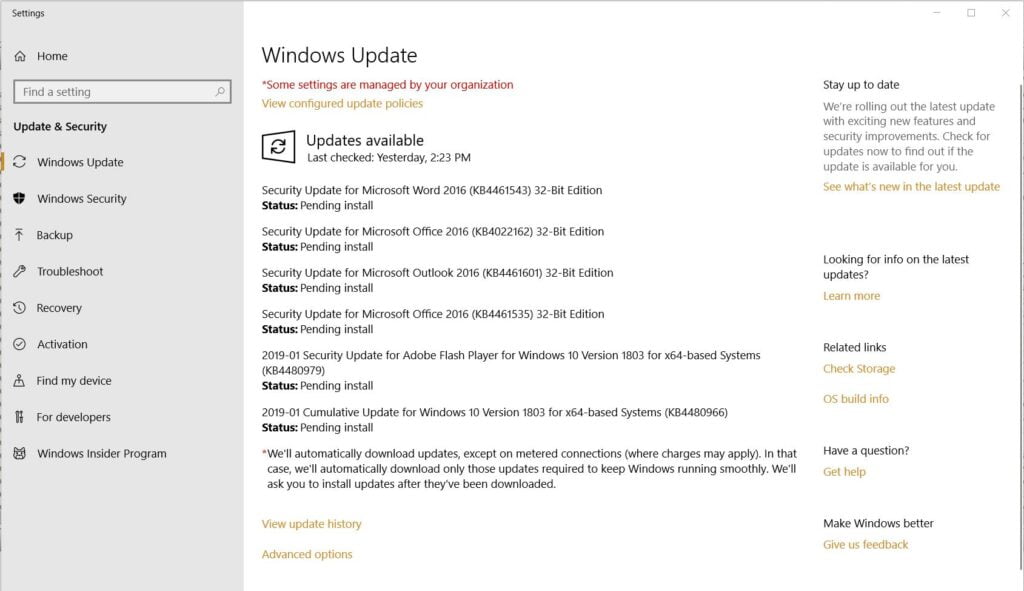 下载并安装更新 Windows 10