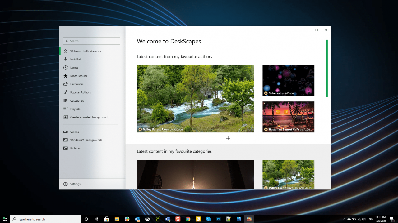 Deskscapes：win10动态壁纸软件