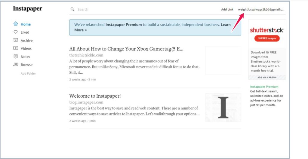 登录 instapaper 2 Techie Trickle