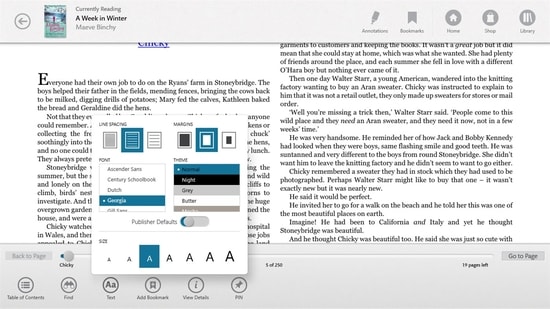 Nook Windows Epub 阅读器