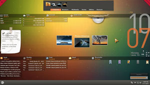 orange glow rainmeter skin