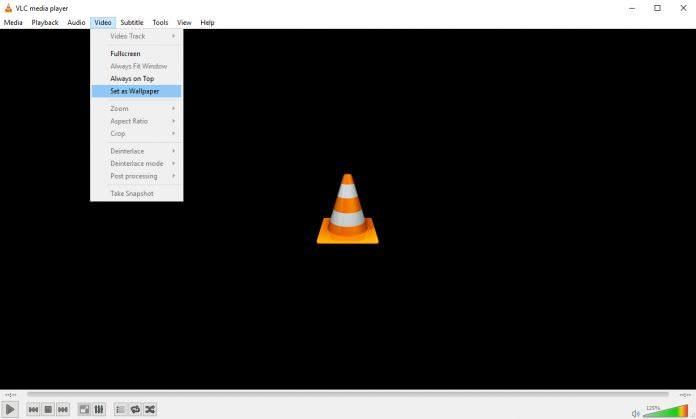 使用 VLC 将所需视频设置为墙纸