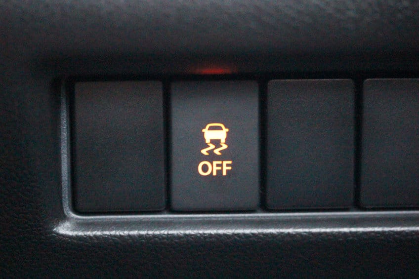 汽车VSC车辆稳定控制或ESC电子稳定控制按钮