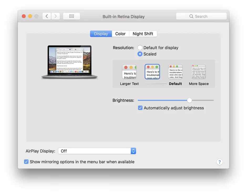 macbook pro 检测到外接显示器但显示黑屏