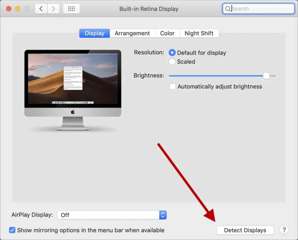 macbook air 没有检测到外接显示器