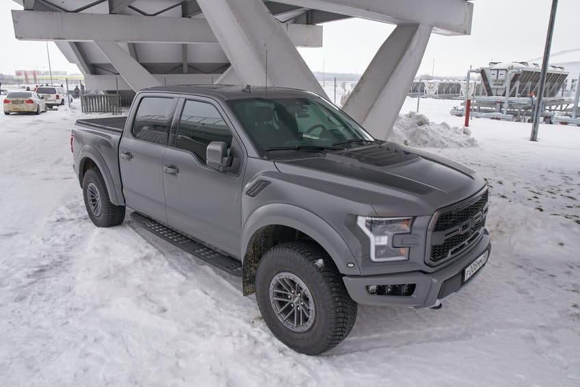 福特 F-150 F150 猛禽 2021 停在雪路上