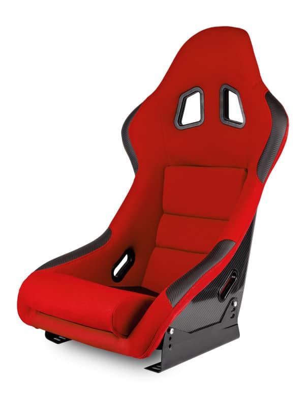 带碳纤维的红色售后赛车座椅