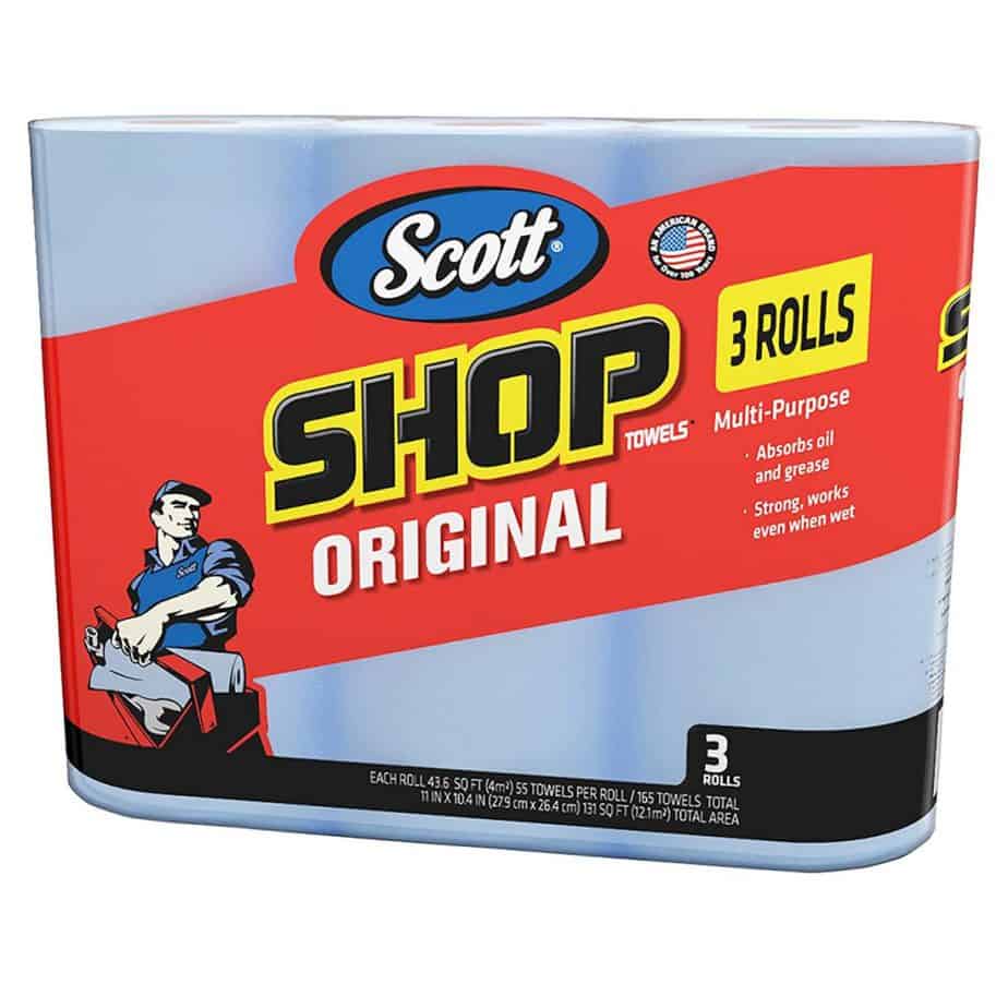 Scott 75143 Scott Shop 毛巾，蓝色（3 卷，55 条/卷，总共 165 条）