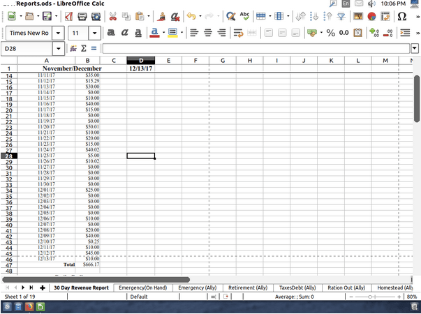 LibreOffice Calc