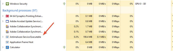 在 Windows 10 上修复 MsMpEng.exe