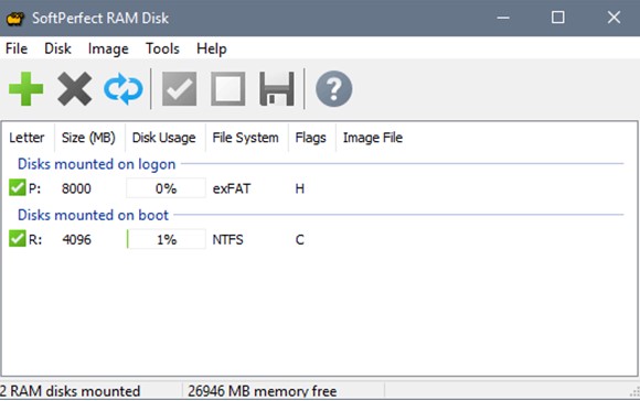 SoftPerfect RAM 磁盘