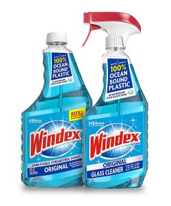 Windex-Original-Blue-flat-cap-32-oz-With-Glass-and-Window-Cleaner-Spray-Bottle