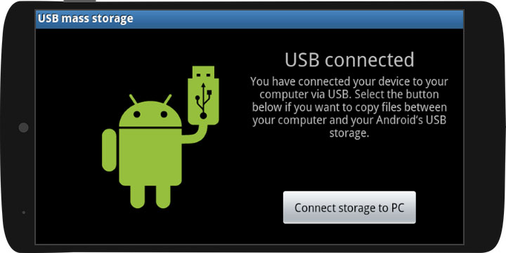 较旧的 Android 设备（USB 大容量存储协议）