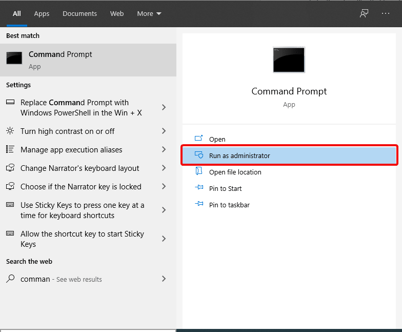 以管理员身份运行，关键进程死了 windows 10