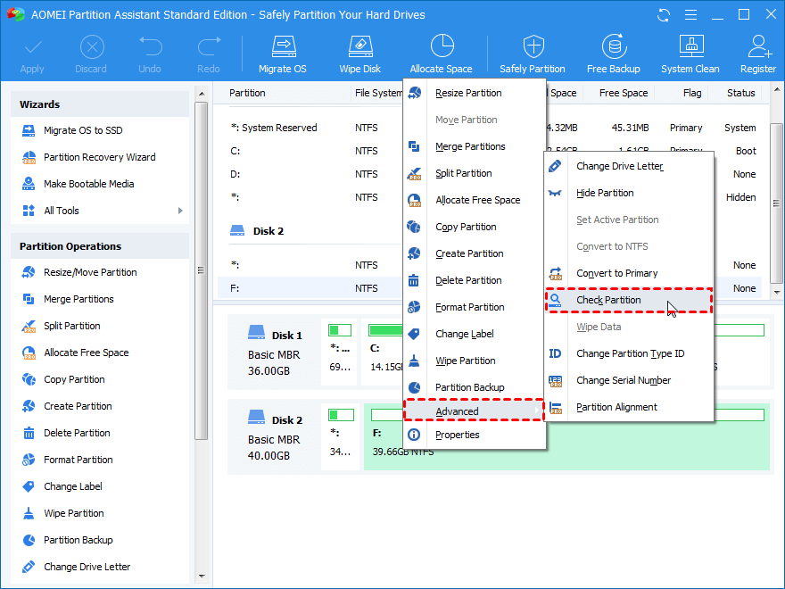 Windows 中的The Volume is Dirty