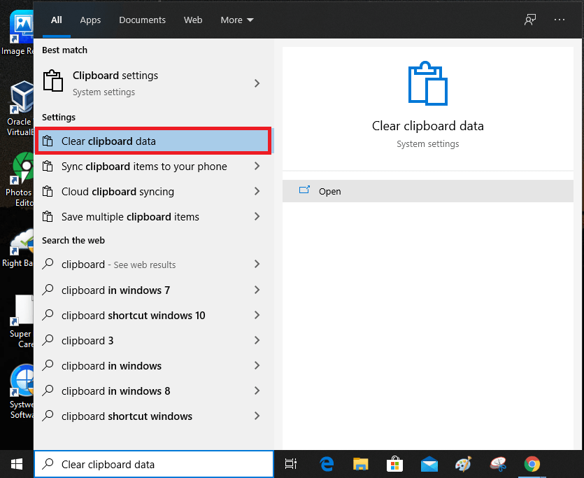 在 Windows 10 中清除剪贴板，复制粘贴在 Windows 10 中不起作用