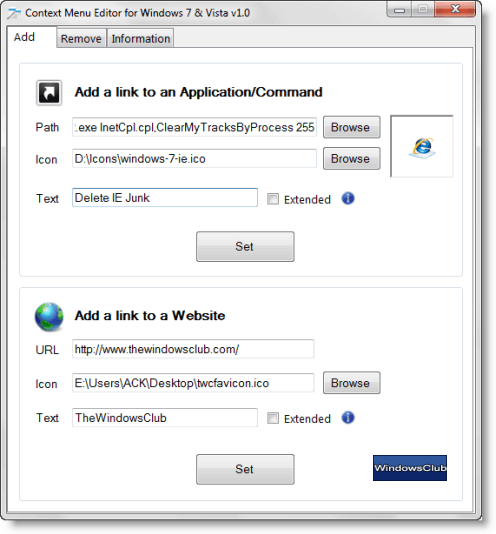 适用于 Windows 7 的上下文菜单编辑器