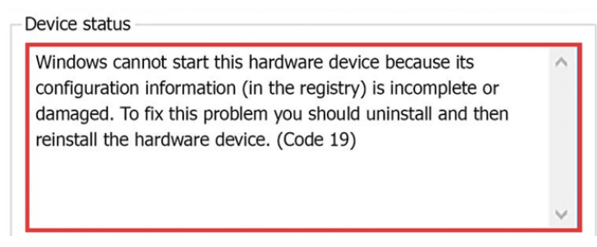 修复 Windows 中的 Code 19 错误