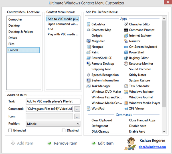 如何从 Windows 上下文菜单中删除项目。