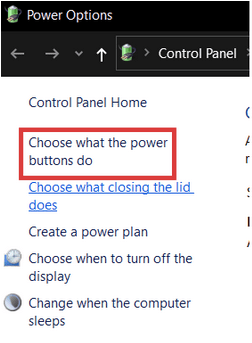 选择电源按钮的作用