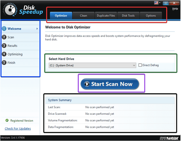 使用 Disk SpeedUp 删除所有硬盘错误