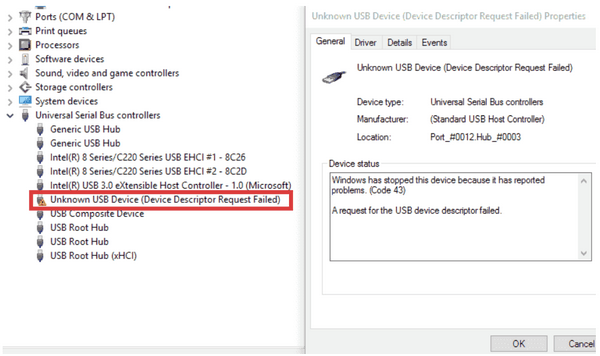 USB Device_Descriptor_Failure 错误