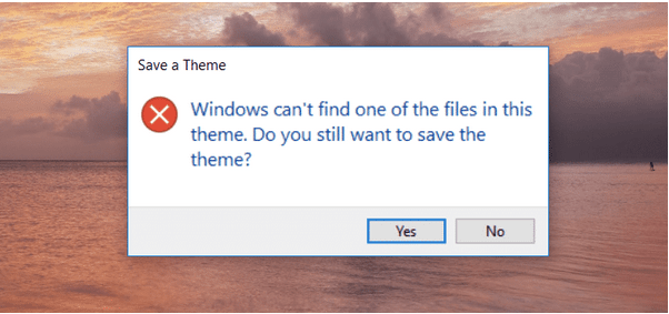 如何修复Windows找不到此主题中的文件之一？解决办法