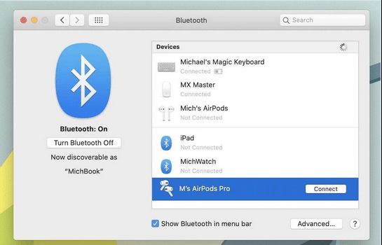 AirPods 无法连接到 Mac