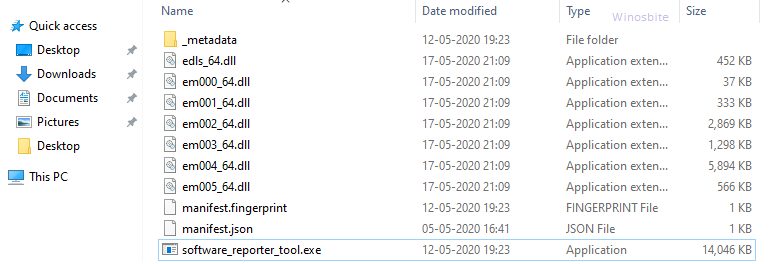 Software_reporter_tool.exe 的文件位置