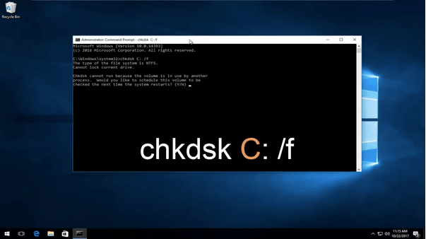 使用 CHKDSK 命令