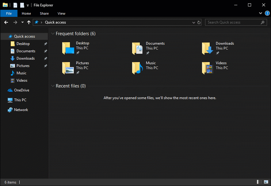 Windows 10 官方深色主题
