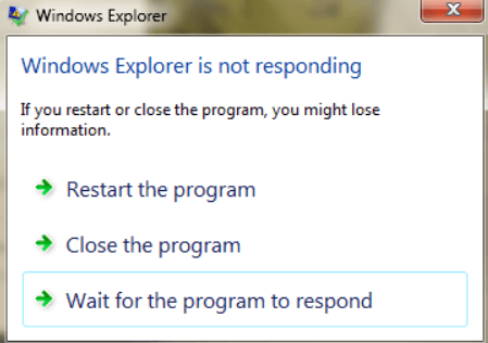 Windows 10 文件资源管理器没有响应正在处理它