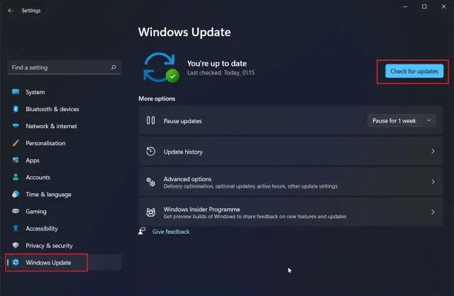 更新 Windows 11 电脑